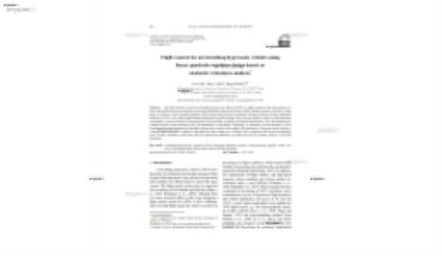 Flight control for air-breathing hypersonic vehicles using linear quadratic regulator design based on stochastic robustness analysis*
